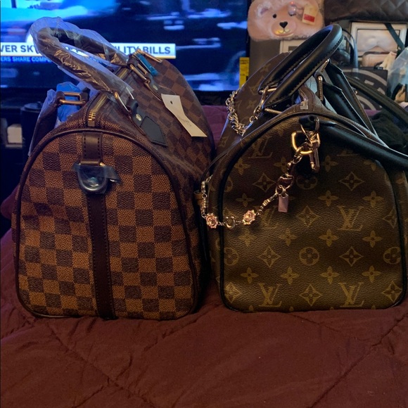 Checkered Brown Tote Bag - Picture 13 of 17